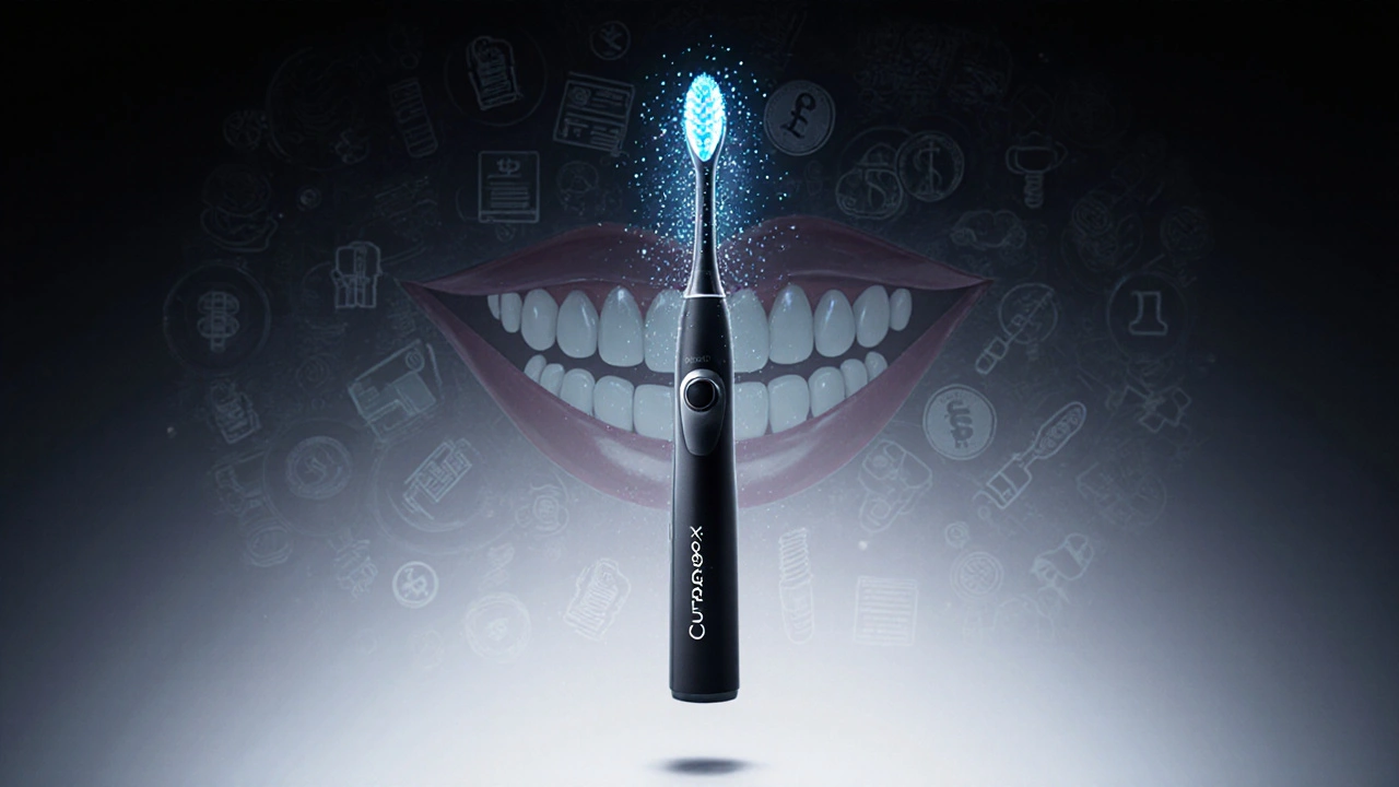 Elektrický Curaprox kartáček odstraňuje plak, zatímco náklady na léčbu zubů postupně mizí.