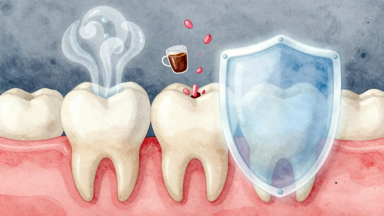 Mikroskopické kanálky v zubu jsou chráněny fluoridem a argininem po bělení.