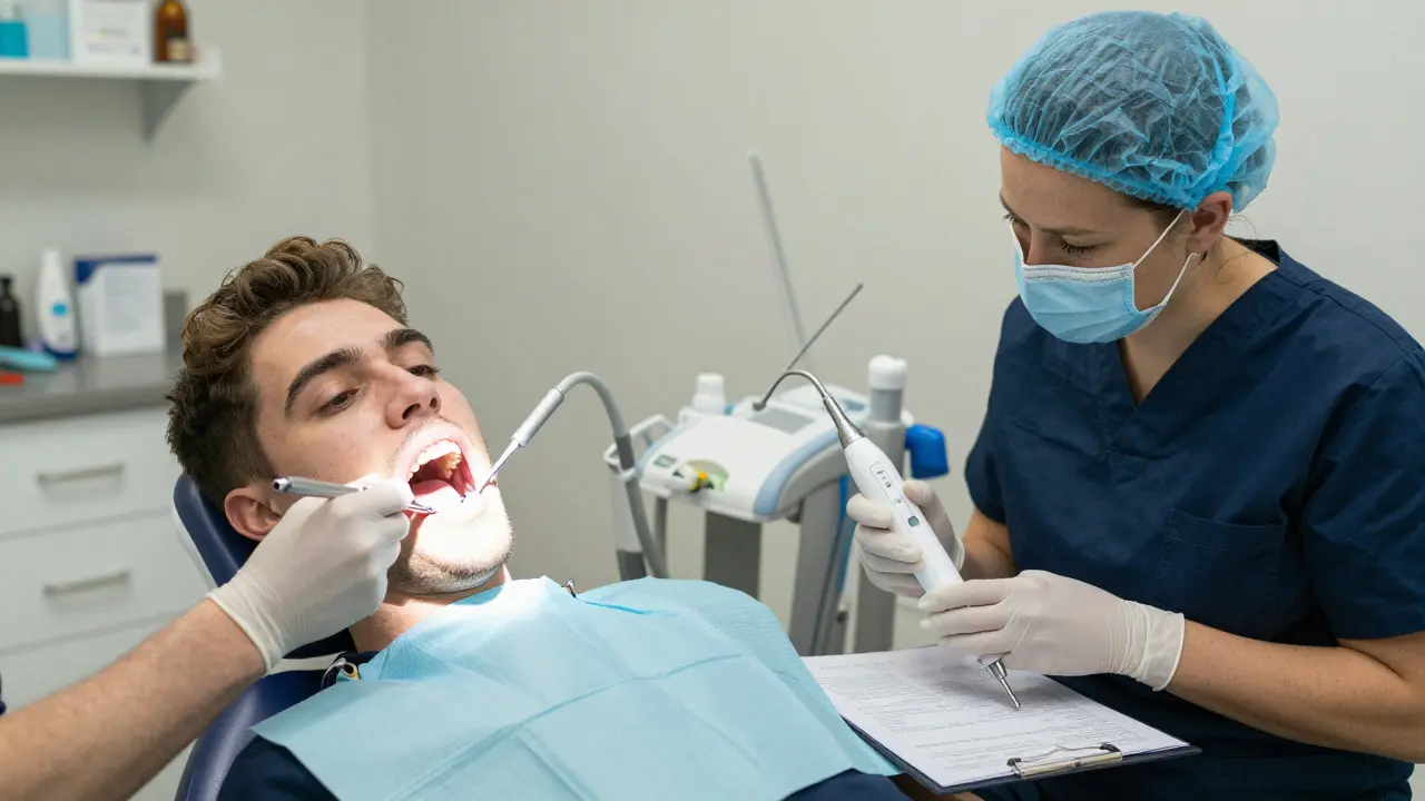 Porovnání dvou přístupů k čištění zubů: rychlé a povrchní versus komplexní a pečlivé.