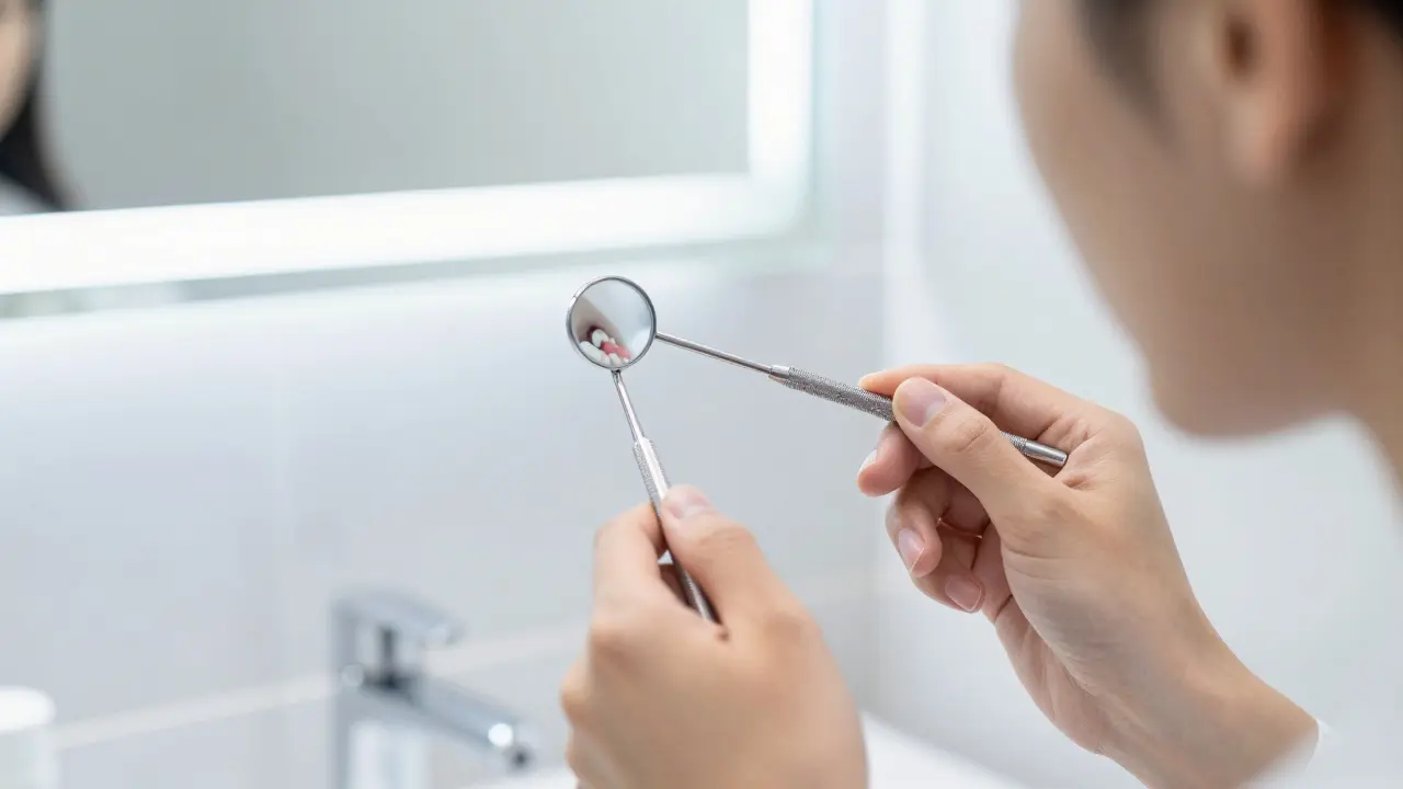 Dentální zrcátko: Jak ho používat pro kontrolu stavu zubních zánětů