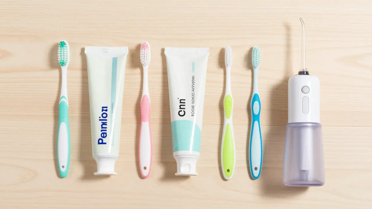 Hygienické potřeby pro čištění rovnátek: kartáček a mezizubní štětce