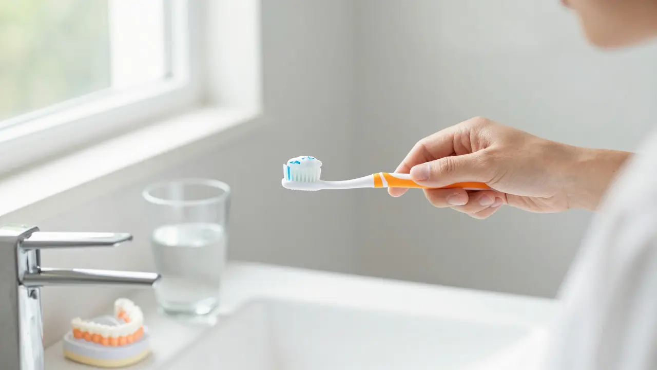Člověk si čistí zuby pro prevenci